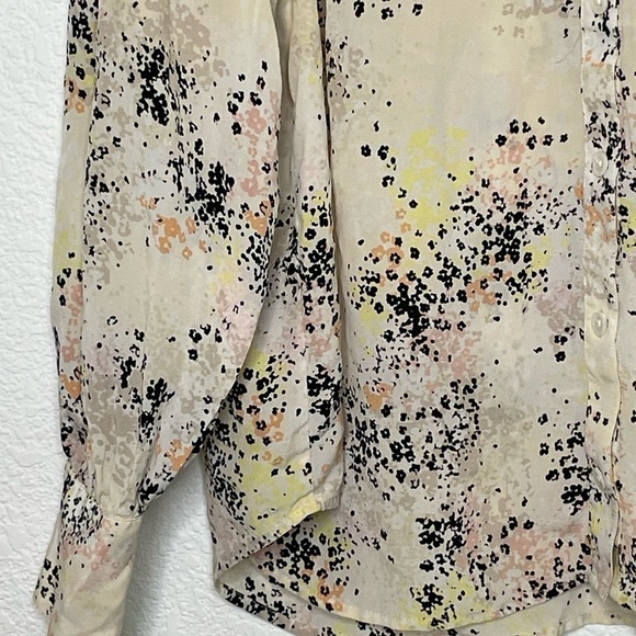 Equipment blouse silk long sleeve sz medium Causette pink in ecru - Picture 4 of 8